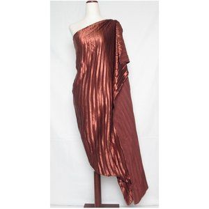 Anthropologie Guapa One-Shoulder Mini Dress Bronze - Size 4
